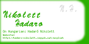 nikolett hadaro business card